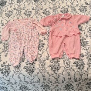 Lot of 2 Pink Baby Girl Outfits